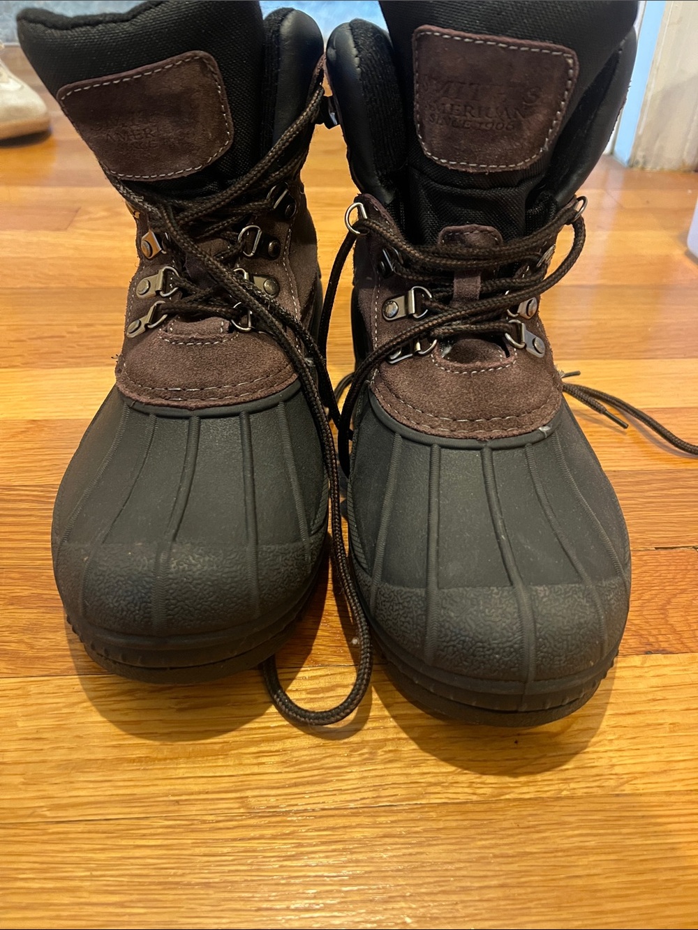 Men's Waterproof Brown and Black Winter Duck Boots